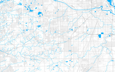Rich detailed vector map of Tinley Park, Illinois, USA
