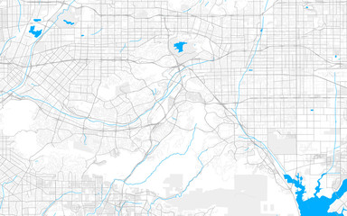 Rich detailed vector map of Diamond Bar, California, USA