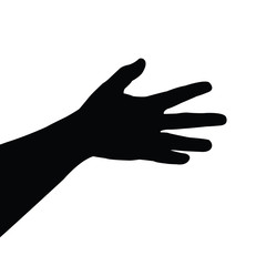 a hand silhouette vector