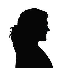 a woman head silhouette vector
