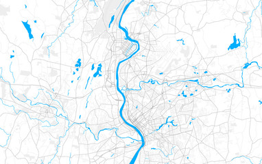 Fototapeta premium Rich detailed vector map of Chicopee, Massachusetts, USA
