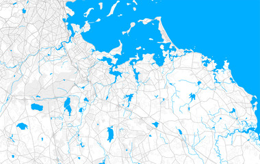 Obraz premium Rich detailed vector map of Weymouth Town, Massachusetts, USA