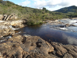 Fototapeta premium waterfall in Três Barras, municipality of serro-MG - Brazil