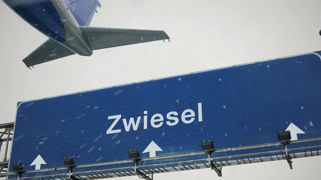 Airplane Takeoff Zwiesel in Christmas