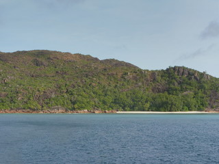 Beautiful coastine of the Seychelles