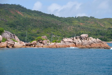 Beautiful coastine of the Seychelles