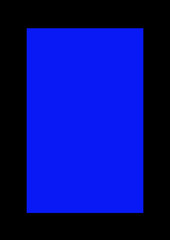 Niebieski prostokąt w czarnej ramie