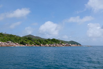 Beautiful coastine of the Seychelles