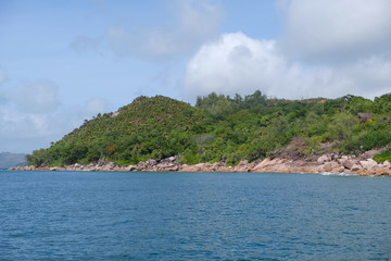 Naklejka premium Beautiful coastine of the Seychelles