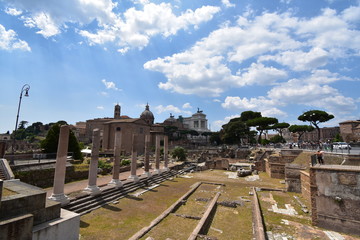 Fototapeta na wymiar Travelling through the City of Rome Italy