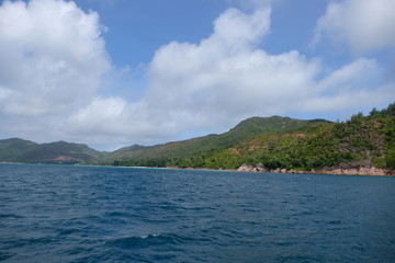 Beautiful coastine of the Seychelles