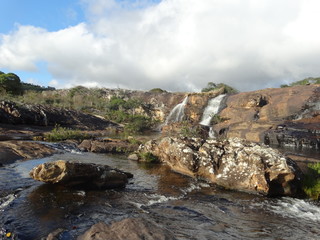 Fototapeta na wymiar waterfall in Três Barras, municipality of serro-MG - Brazil
