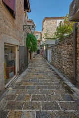 Fototapeta na wymiar Budva city, Montenegro, fragment of architecture