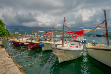 Fototapeta na wymiar Budva city, Montenegro, marina