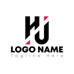 Hj letter logo design