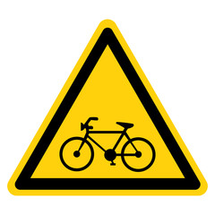Warning Bicycle Parking Symbol Sign, Vector Illustration, Isolate On White Background Label .EPS10
