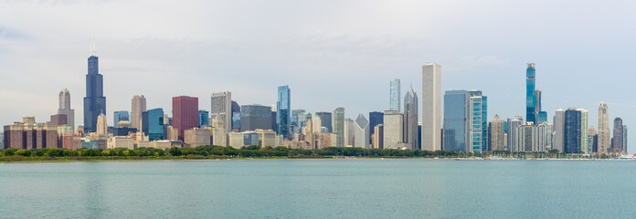 Fototapeta na wymiar Chicago downtown buildings skyline panorama