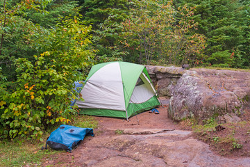 Tenting Amongst the Trees and Rocks