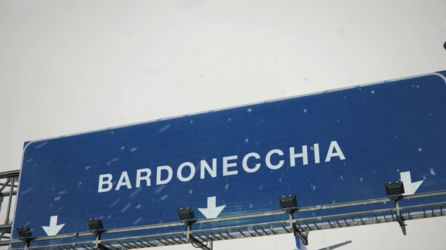 Airplane Landing Bardonecchia in Christmas