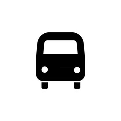 shuttle bus icon,car front view symbol