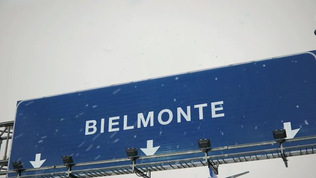 Airplane Landing Bielmonte in Christmas