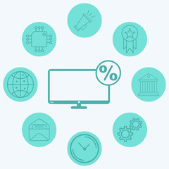 Discount vector icon sign symbol