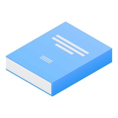 Blue book icon. Isometric of blue book vector icon for web design isolated on white background