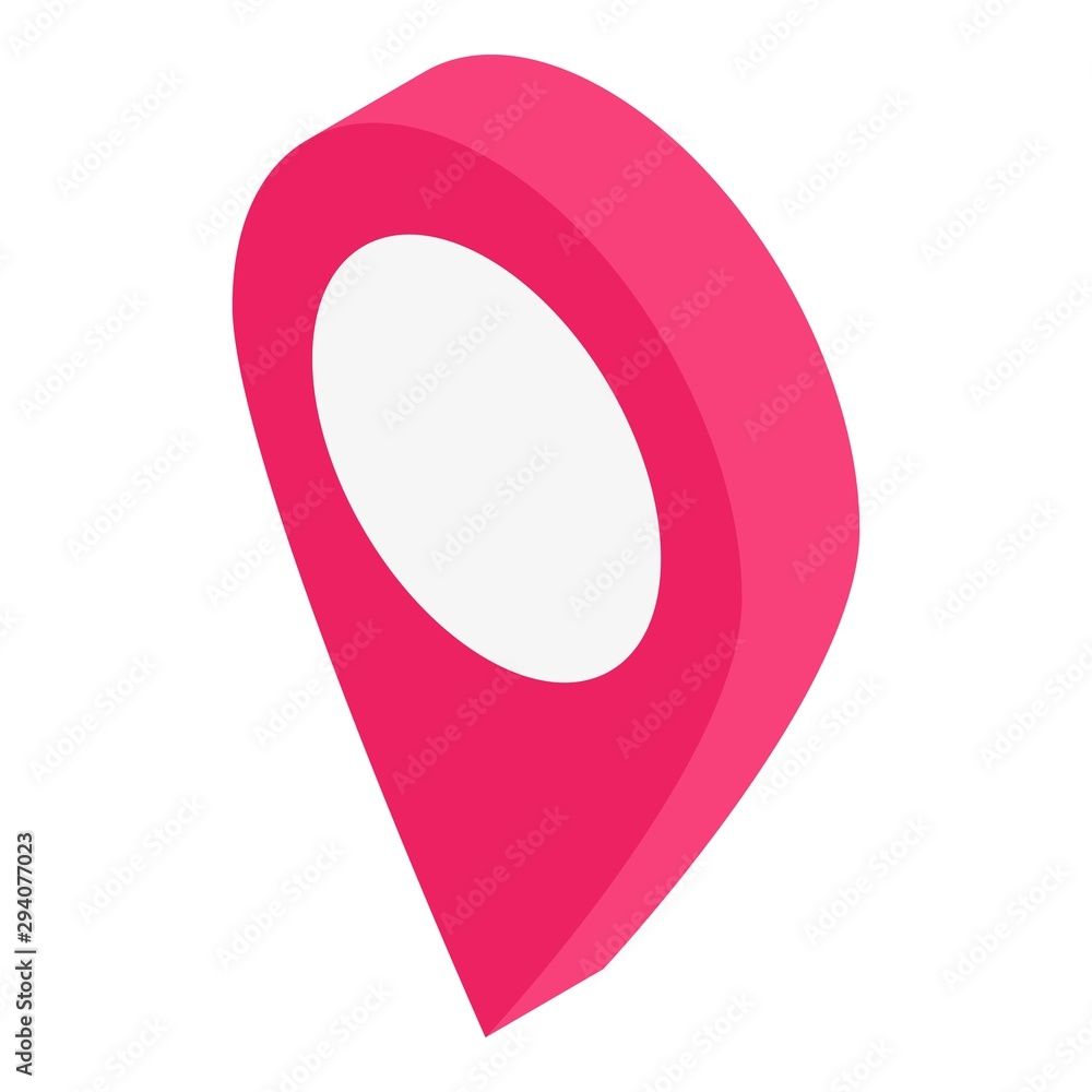 Poster gps map pin icon. isometric of gps map pin vector icon for web design isolated on white background
