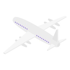 Airplane icon. Isometric of airplane vector icon for web design isolated on white background