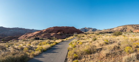 Concrete Trail in Snow Canyon Park in St George Utah