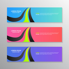 Business Banner Template, Web Header, Footer, Background Modern Design, in gradient color style, advertising