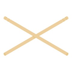 Chopsticks icon. Isometric of chopsticks vector icon for web design isolated on white background