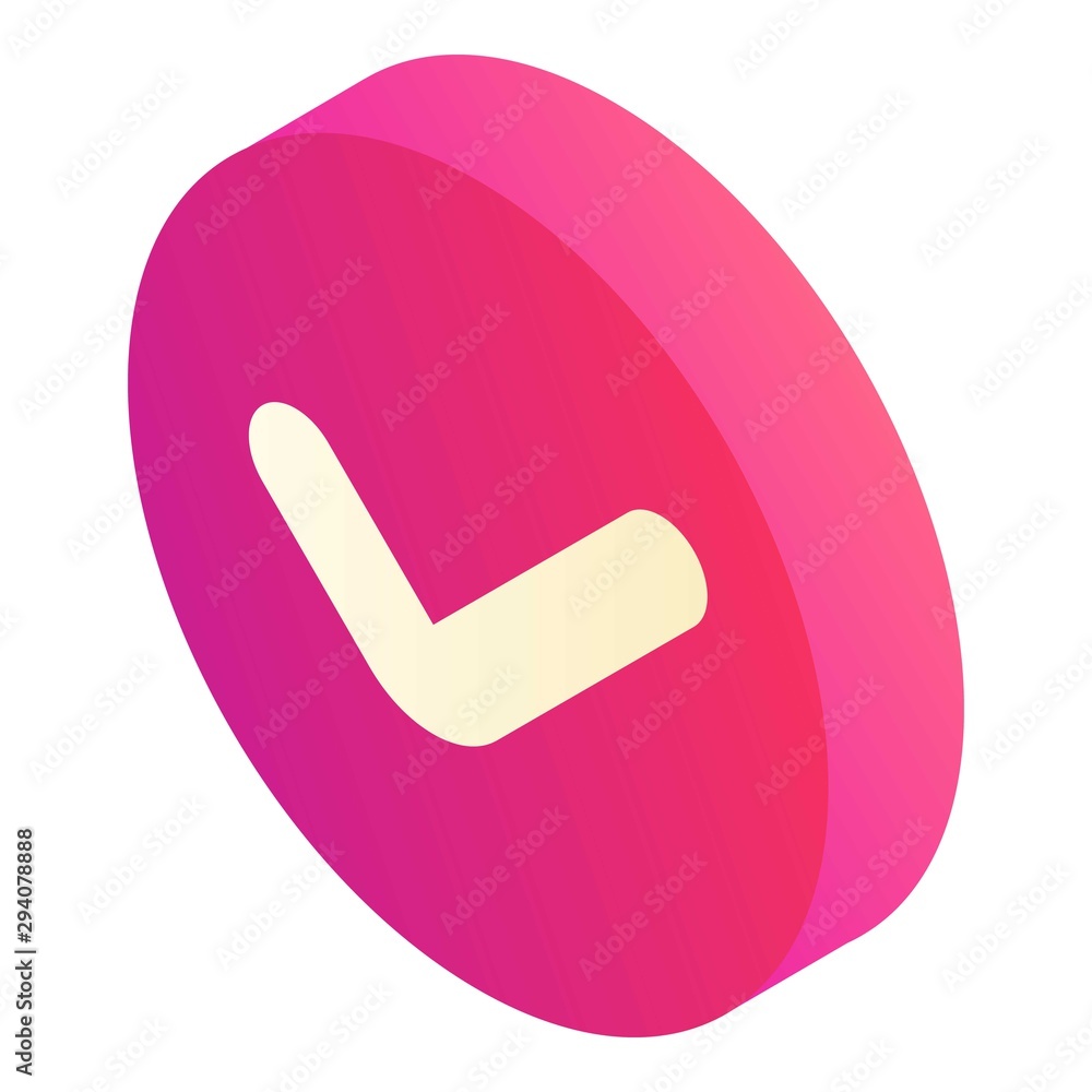 Poster circle approved sign icon. isometric of circle approved sign vector icon for web design isolated on 