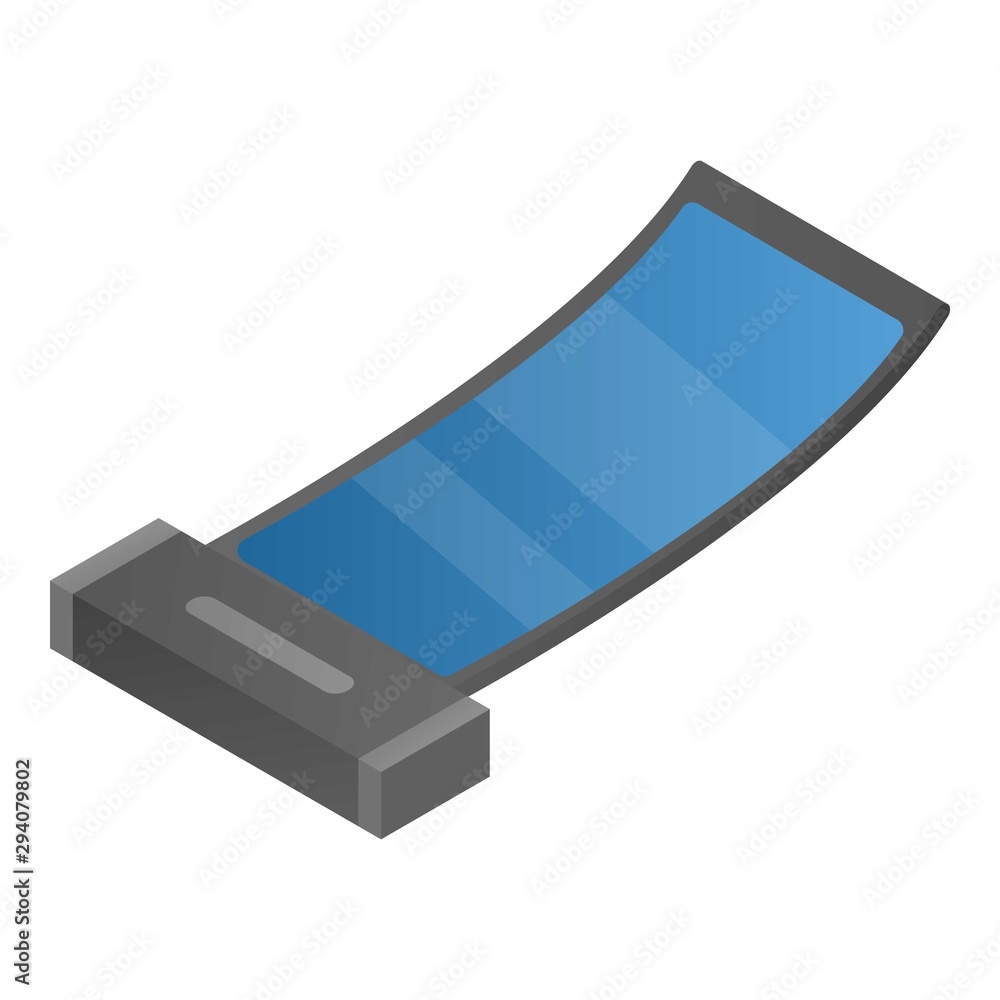 Poster flex invention gadget icon. isometric of flex invention gadget vector icon for web design isolated o