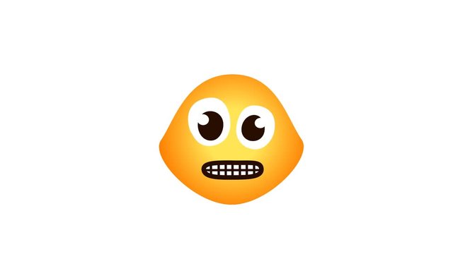emoji Grimacing Face. emoji perplexity alpha channel looped