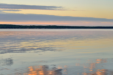 Sunrise Colors on a tranquil lake