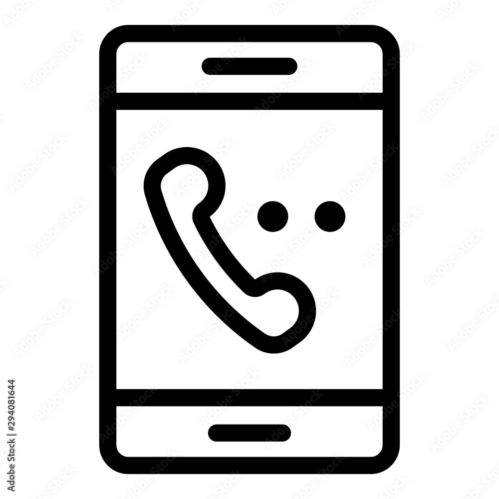 Poster smartphone in dialing mode icon. outline smartphone in dialing mode vector icon for web design isola