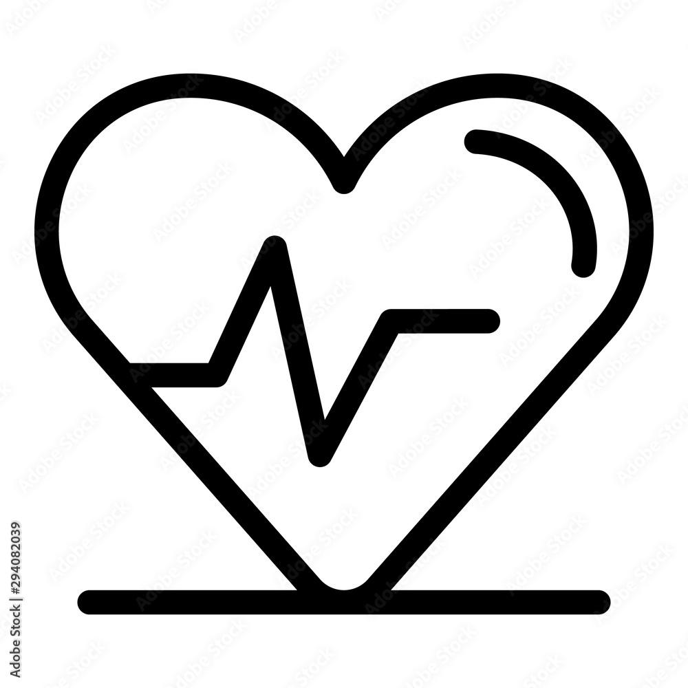 Poster heart rhythm icon. outline heart rhythm vector icon for web design isolated on white background