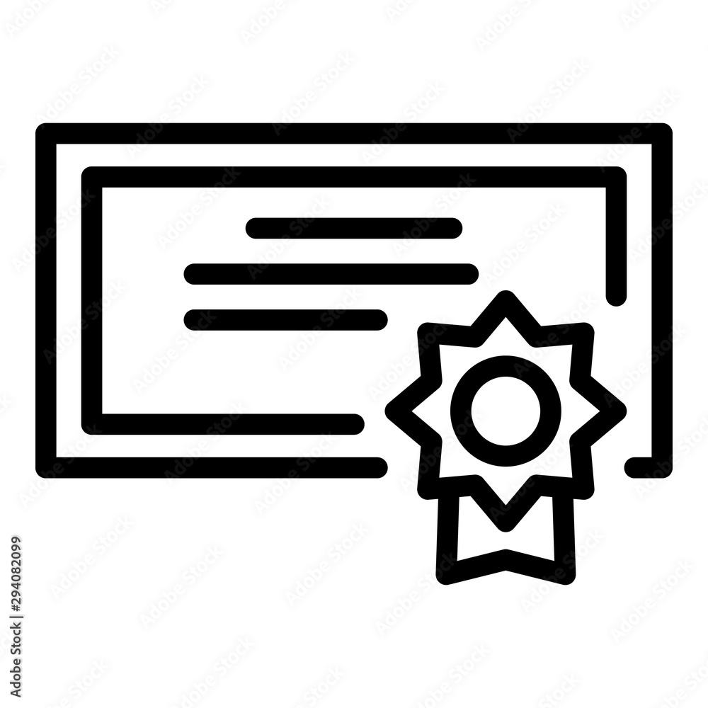 Poster the arrest warrant icon. outline the arrest warrant vector icon for web design isolated on white bac