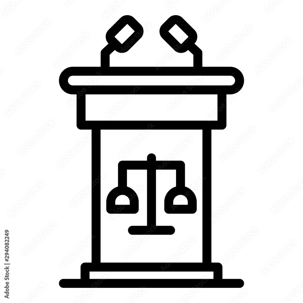 Poster trial stand icon. outline trial stand vector icon for web design isolated on white background