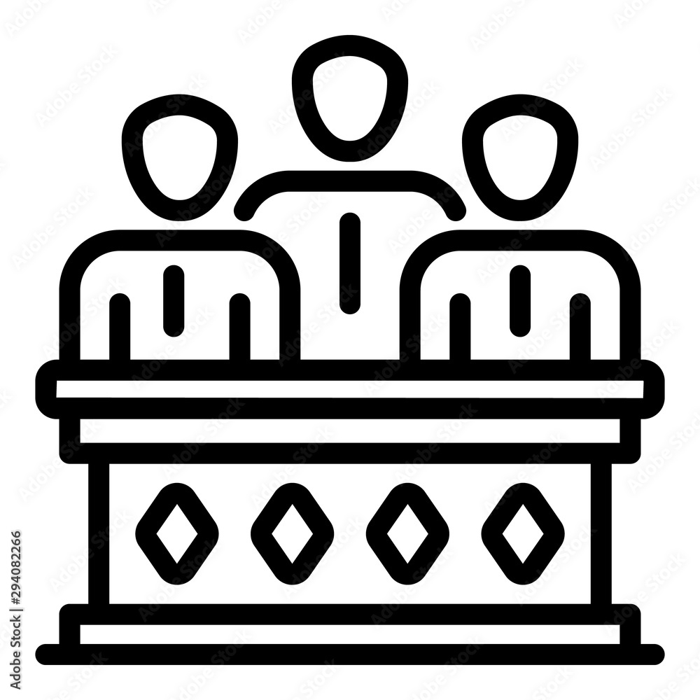 Poster judiciary icon. outline judiciary vector icon for web design isolated on white background
