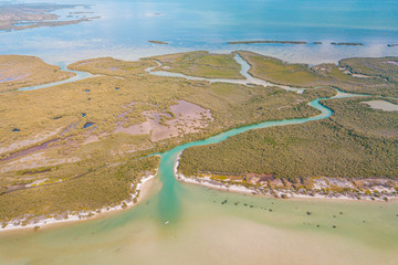 Paradise Beach at Holbox Island in the Caribbean Ocean of Mexico