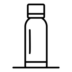 Steel thermos icon. Outline steel thermos vector icon for web design isolated on white background