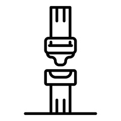 Car seat belt icon. Outline car seat belt vector icon for web design isolated on white background