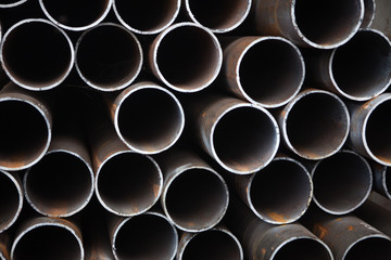 background of pipes with symmetrical diameters 
