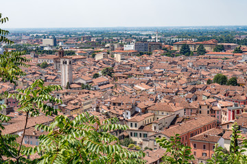 Brescia City Skyline View from top
