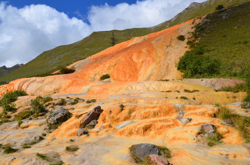 Mineral red water from the mineral springs in Gudauri in the Kazbegi District. Sources of mineral...