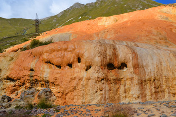 Mineral red water from the mineral springs in Gudauri in the Kazbegi District. Sources of mineral...