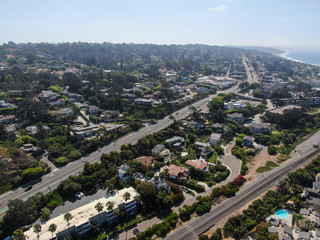 Aerial view of Del Mar coastline