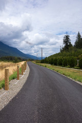 Roadway along site of the tragic Oso mudslide of March 2014